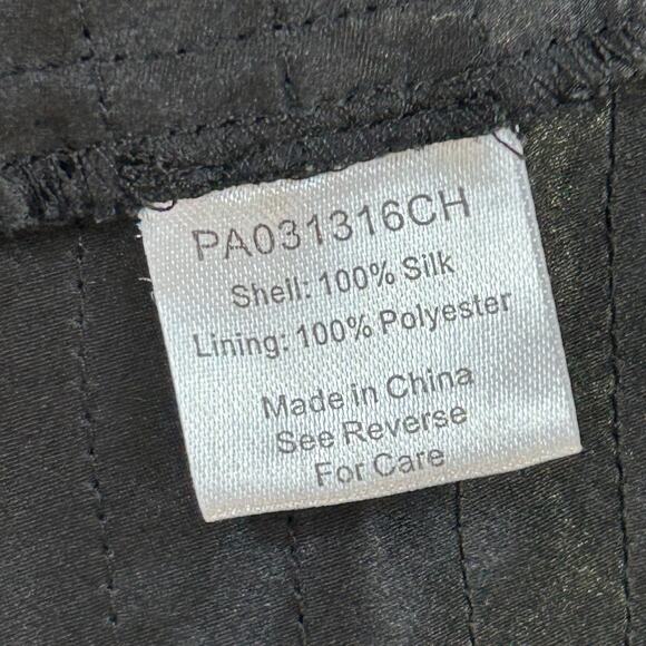 Parker Black Ivory Strapless Silk Dress with Textured Hem Cocktail - Picture 6 of 7